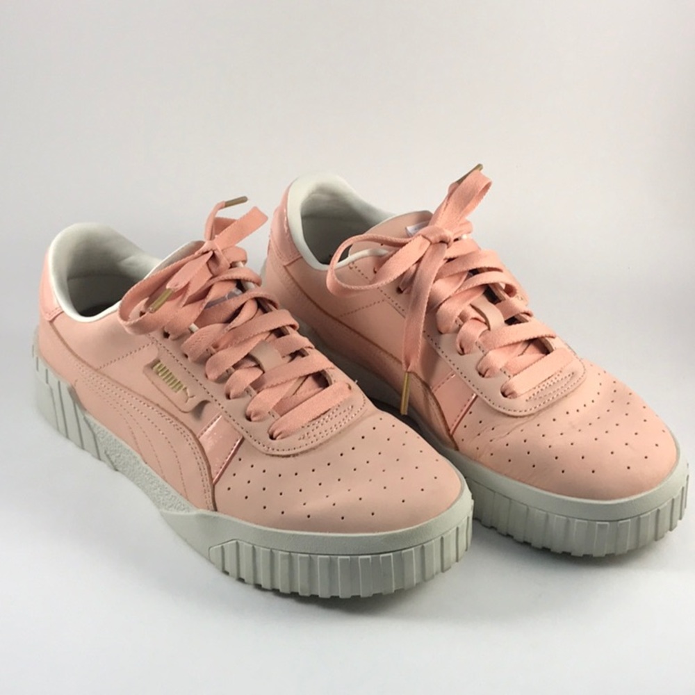 Puma Cali Peach & White Nubuck Sneaker